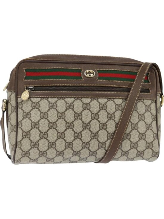 GUCCI Handbags - GUCCI GG Supreme Web Sherry Line Bag PVC Beige Gold 40 02 088